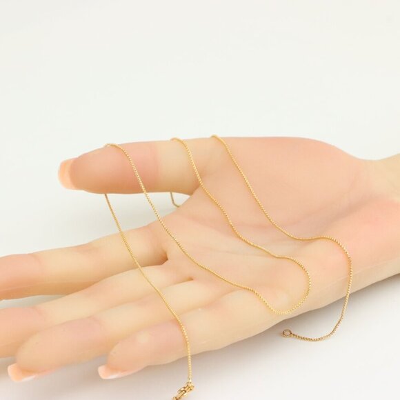 Elegant Rose Gold Plated Brass Necklace Box Chain Design, XPNL0279 - Picture 2 of 12